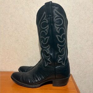 Justin 8517 Black Leather Western Cowboy Boots Men’s size 9